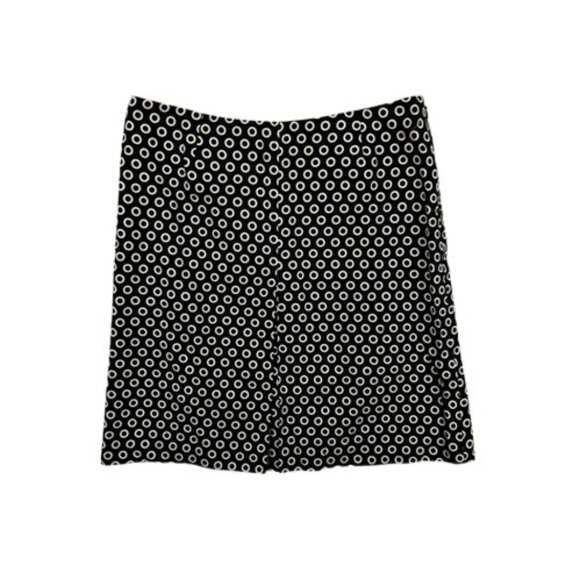 Milly of New York Women’s Size 6 Skirt Black White Polka Dot Circle Print Retro - Picture 1 of 9